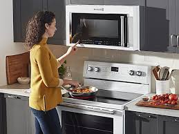 Range and oven in a modern kitchen